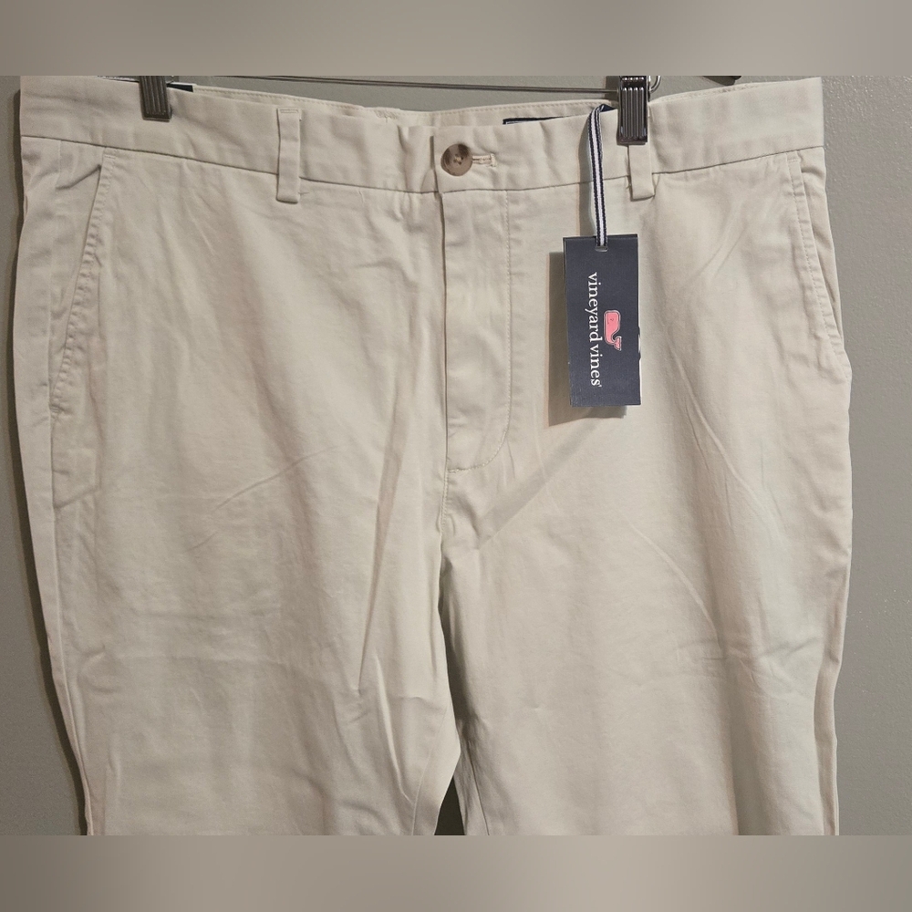 NWT Vineyard Vines Pants Men's 38x30 Beige color Khaki Breaker pant - Picture 4 of 6